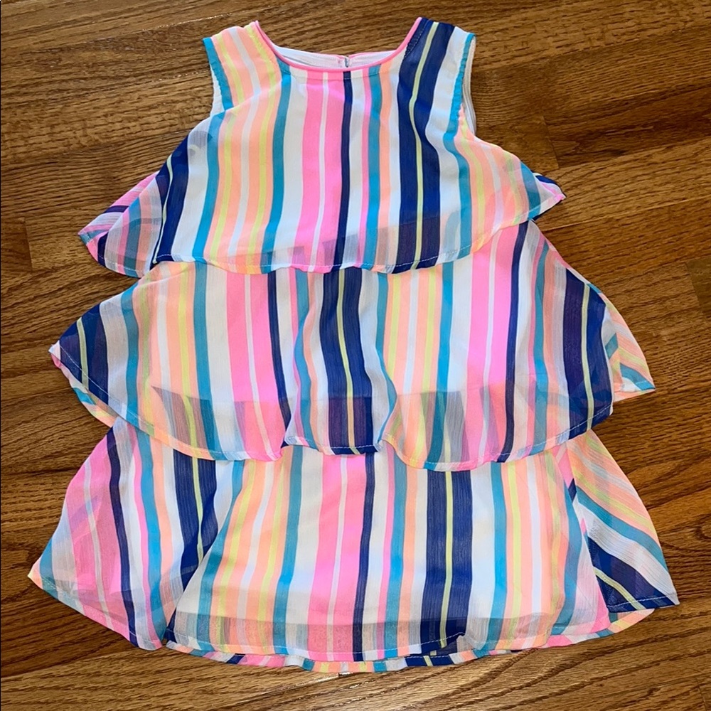 Wonder Nation Pink and Blue Blouse with Vertical Stripes